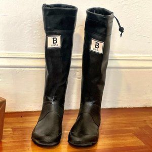 black rain boots, NEW, w/ box + new insoles, Wild Bird Society of Japan